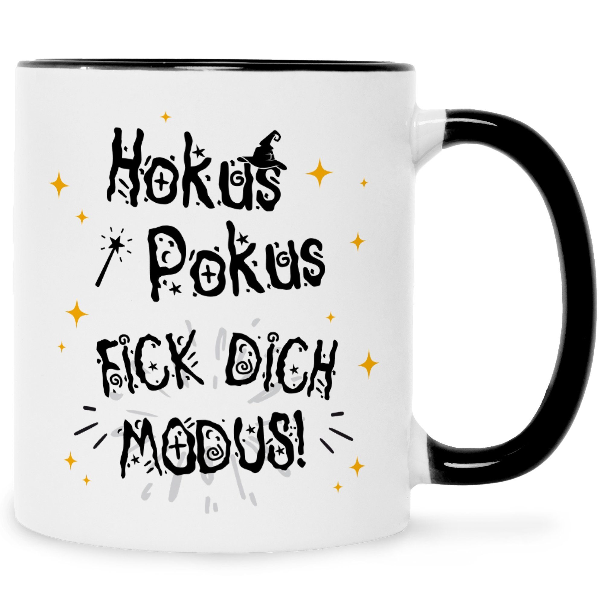 GRAVURZEILE Tasse »Bedruckte Tasse mit Spruch Hokus Pokus Fick dich